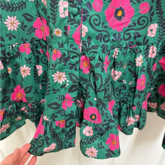 La DoubleJ Green and Pink Floral Dress - Picture 8 of 14